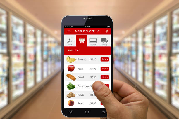 istock Supermarket e-commerce mobile phone shopping app 671780206