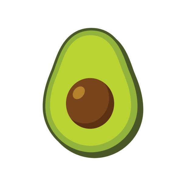 ilustrações de stock, clip art, desenhos animados e ícones de vector isolated avocado - avocado