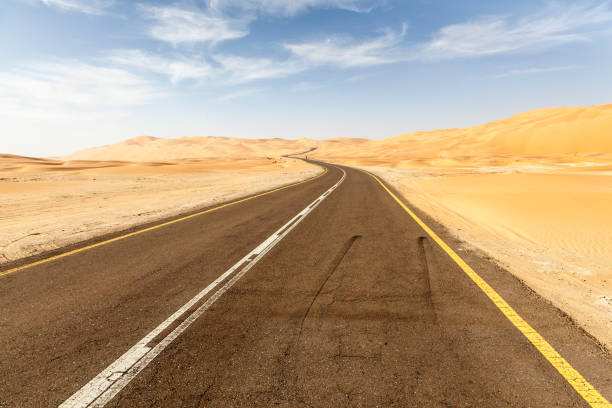 istock Desert road in Abu Dhabi, UAE 671786592