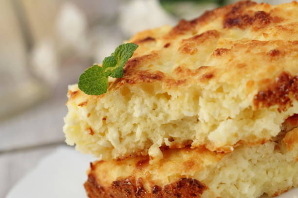 istock Portion of cottage cheese casserole 671786892