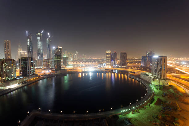 istock Dubai Business Bay at night 671800264