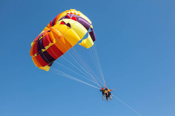 Parasailing on the beach in Khorfakkan, Emirate of Sharjah, United Arab Emirates