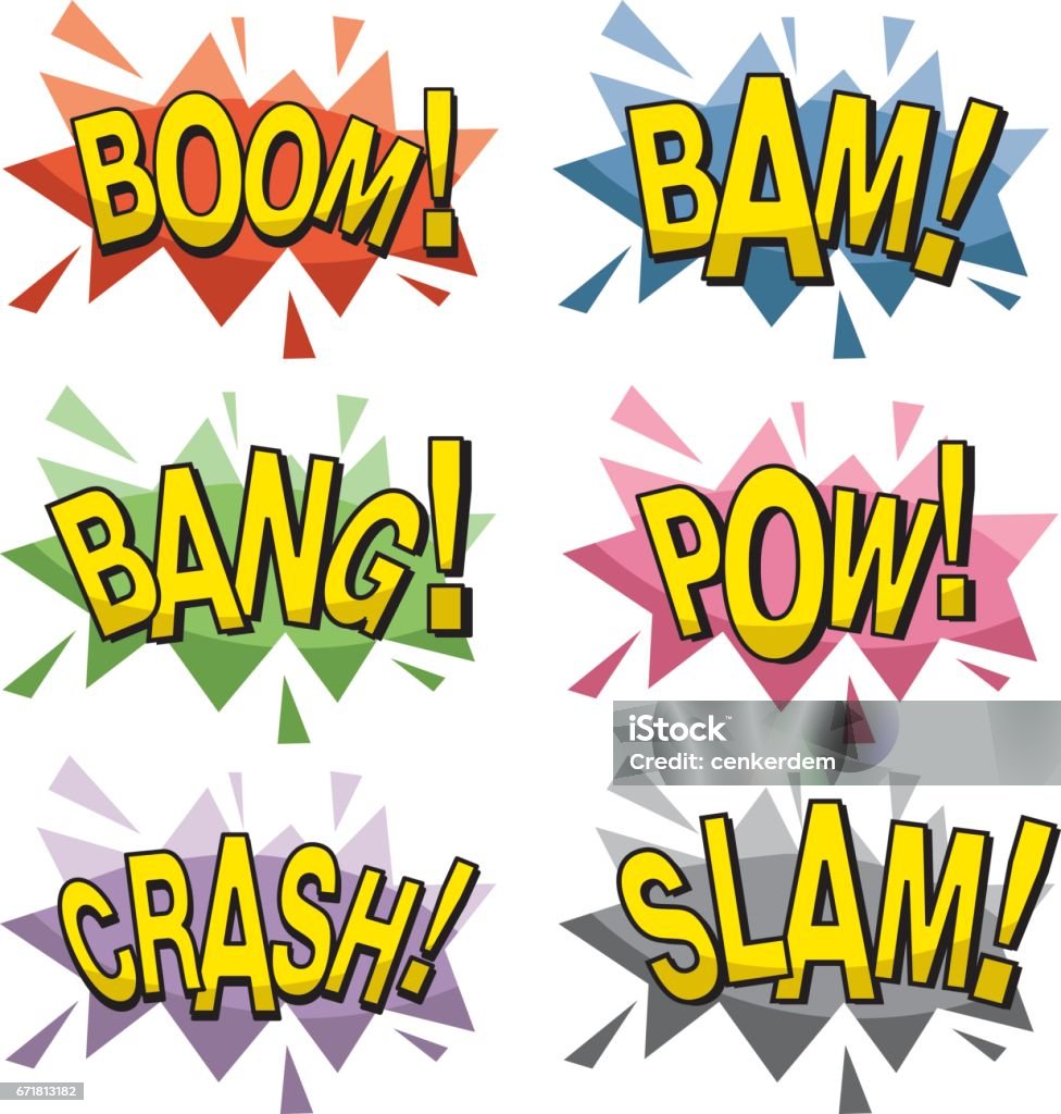 Cartoon effects worked by adobe illustrator.. Comic Book stock vector