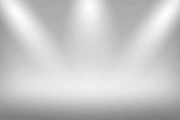 istock Product Showscase Spotlight on Foggy Background - Soft and Fuzzy Infinite White Floor 671823192