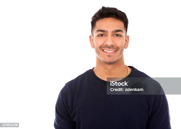 Casual East Asian Man On White Isolated Background Stock Photo - Download Image Now - Men, White Background, Human Face