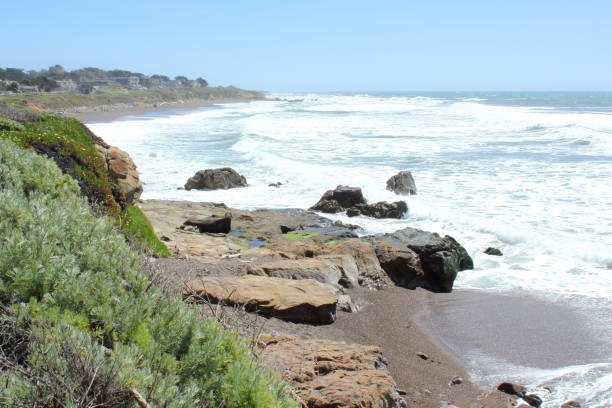 istock Coastline Along the Boardwalk in Cambria California 671826224