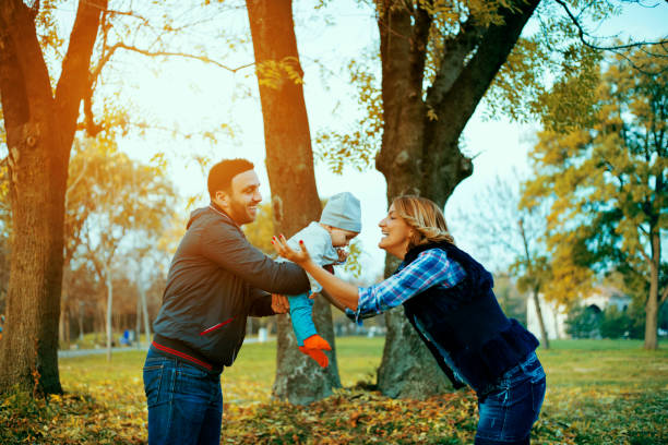 istock Happy family in nature 671838838