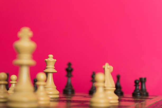 istock Chess photographed on a chessboard 671841450