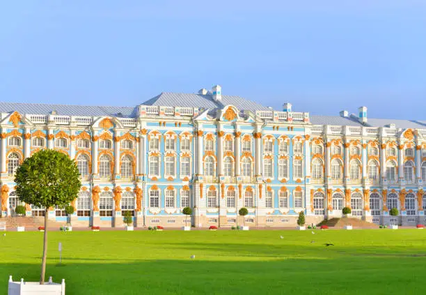 Photo of Catherine Palace in Tsarskoe Selo.
