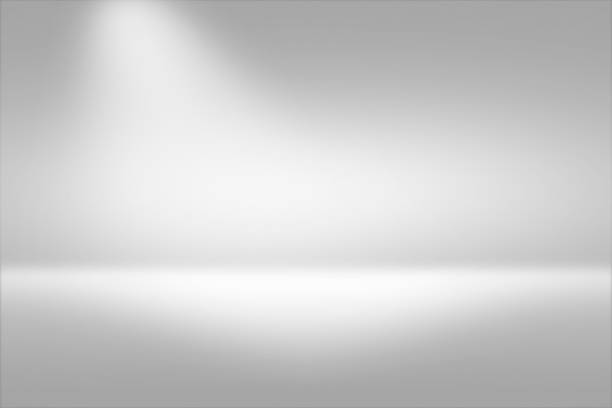 istock Product Showscase Spotlight Background - Crisp and Clear Infinite Horizon White Floor 671852186