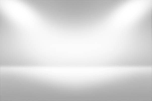 istock Product Showscase Spotlight Background - Crisp and Clear Infinite Horizon White Floor 671854698