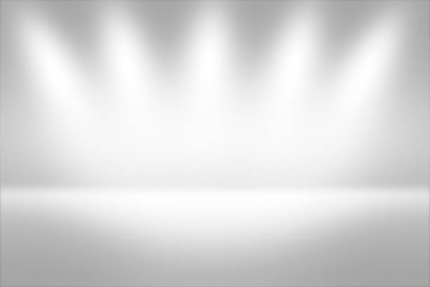 istock Product Showscase Spotlight Background - Crisp and Clear Infinite Horizon White Floor 671855302
