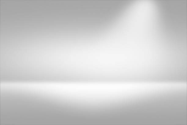 istock Product Showscase Spotlight Background - Crisp and Clear Infinite Horizon White Floor 671856570