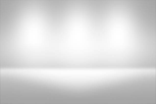 istock Product Showscase Spotlight Background - Crisp and Clear Infinite Horizon White Floor 671857772