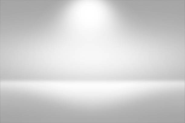 istock Product Showscase Spotlight Background - Crisp and Clear Infinite Horizon White Floor 671858354