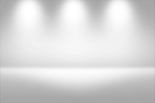 istock Product Showscase Spotlight Background - Crisp and Clear Infinite Horizon White Floor 671858432