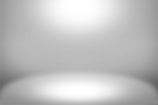 istock Product Showscase Spotlight Background - White Clear Photographer Studio in Round Cylindrical Platform 671858558