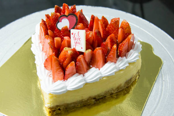istock cheesecake with strawberry topping selective focus 671858864