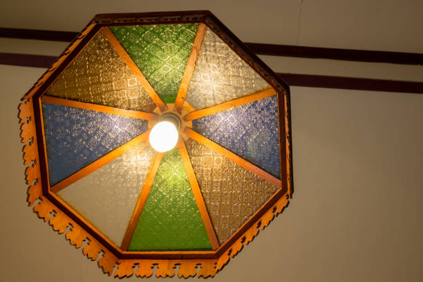 istock Old Ceiling Traditional Wooden Lamp 671861010