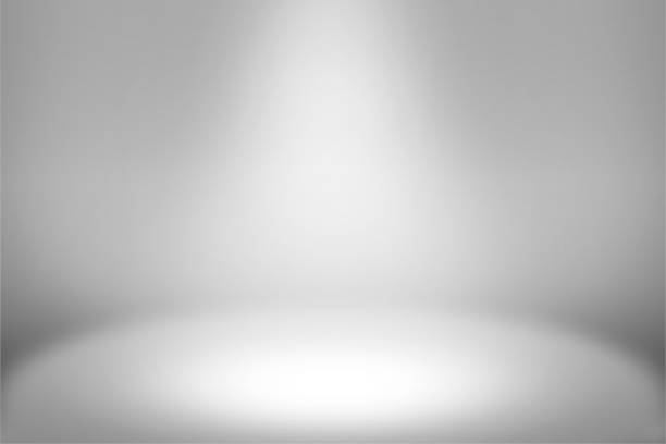 istock Product Showscase Spotlight Background - White Clear Photographer Studio in Round Cylindrical Platform 671861346