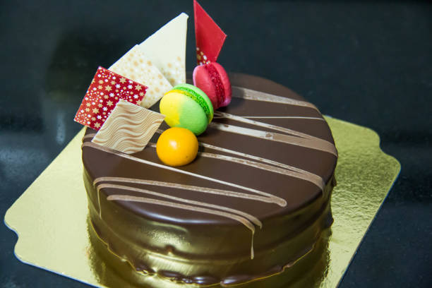 istock delicious Section of a dark chocolate cake 671861730