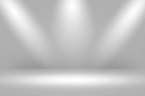 istock Product Showscase Spotlight Background - Crisp and Clear Infinite White Floor 671867690