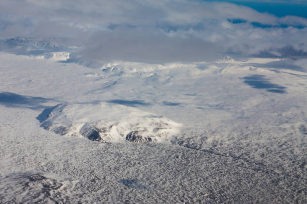 istock Top view Iceland winter season landscape 671873818