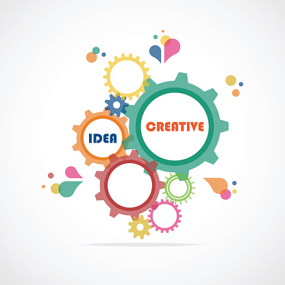 Gear Abstract Design Colorful Gear Abstract Design Stock Illustration - Download Image Now ...