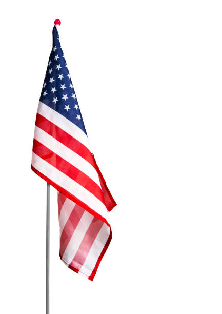 istock USA flag on white background with clipping path 671876740