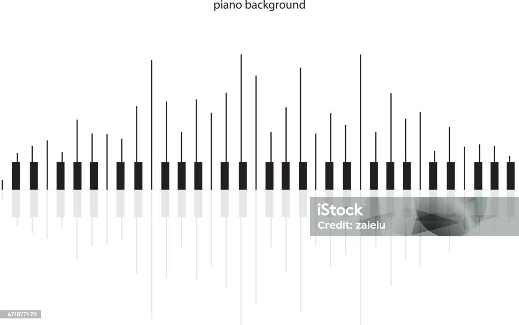 Fondo abstracto con teclas del piano. - arte vectorial de Piano libre de derechos