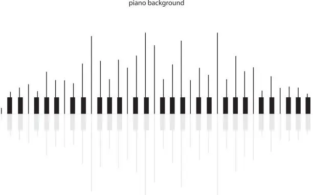 Vector illustration of Abstract background with piano keys.