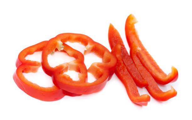 istock Fresh juicy peppers isolated on a white background 671879726