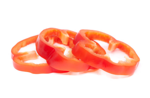istock Fresh juicy peppers isolated on a white background 671879786