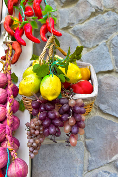 istock Spices and fruit mixed in basket for decoration 671880052