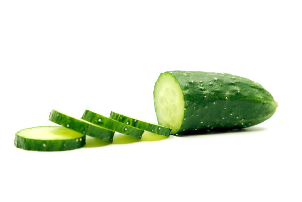 istock Cucumber isolated on white background close up. 671882498