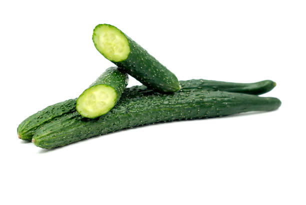 istock Cucumber isolated on white background close up. 671882562