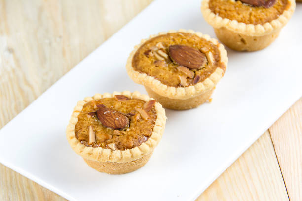 istock Homemade Almonds tart on plate 671885960