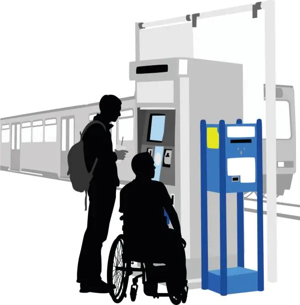 Vector illustration of Disability Access Public Transportation