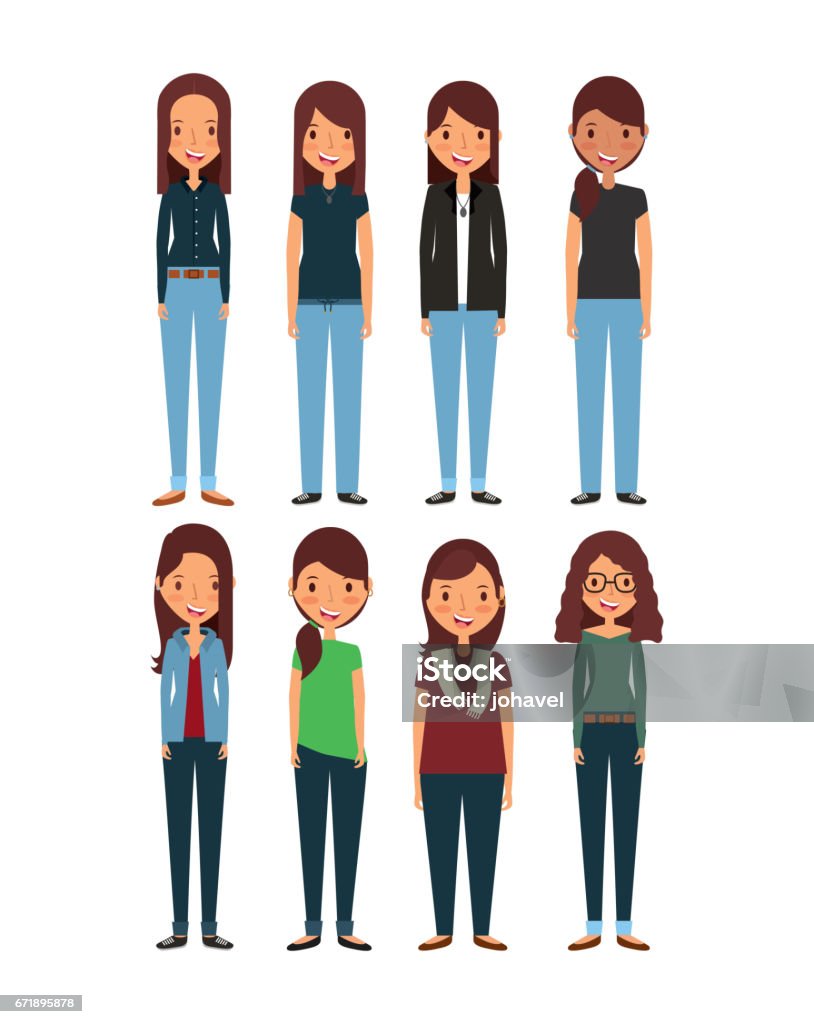 Ilustración de Dibujos Animados De Mujeres Jóvenes y más Vectores Libres de Derechos de Adulto - Adulto, Alegre, Alegría - iStock Ilustración de Dibujos Animados De Mujeres Jóvenes y más Vectores Libres de Derechos de Adulto - Adulto, Alegre, Alegría - iStock