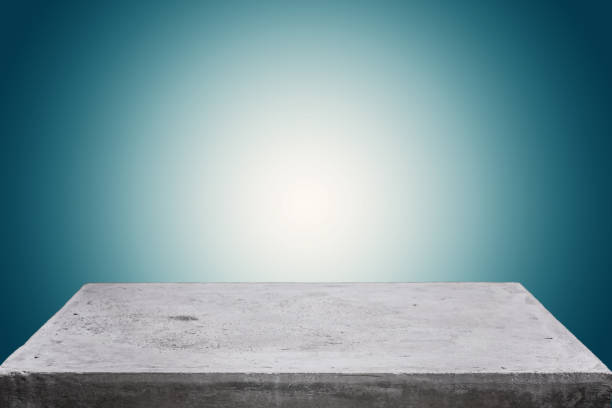 istock Empty concrete table top on concrete gradient background,  Template mock up for display of your product. 671896276