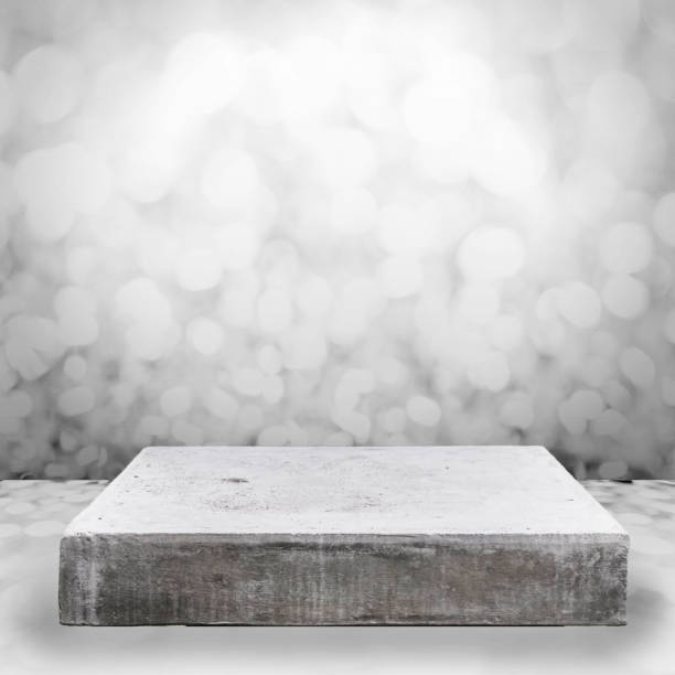 istock Empty concrete table top on concrete gradient background,  Template mock up for display of your product. 671896336