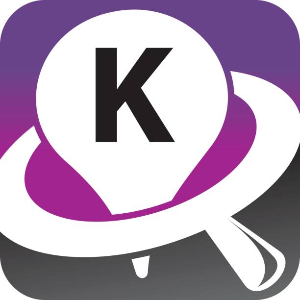 場所検索ソリューション初期 k - letter k audio点のイラスト素材／クリップアート素材／マンガ素材／アイコン素材
