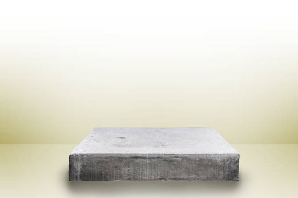 Empty concrete table top on concrete gradient background,  Template mock up for display of your product. stock photo