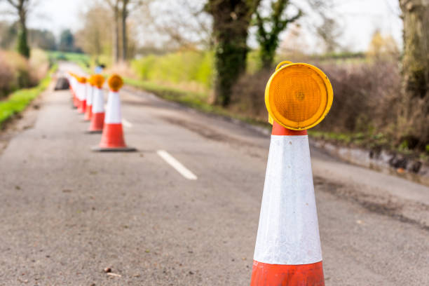 istock UK Motorway Services Roadworks Cones 671906116