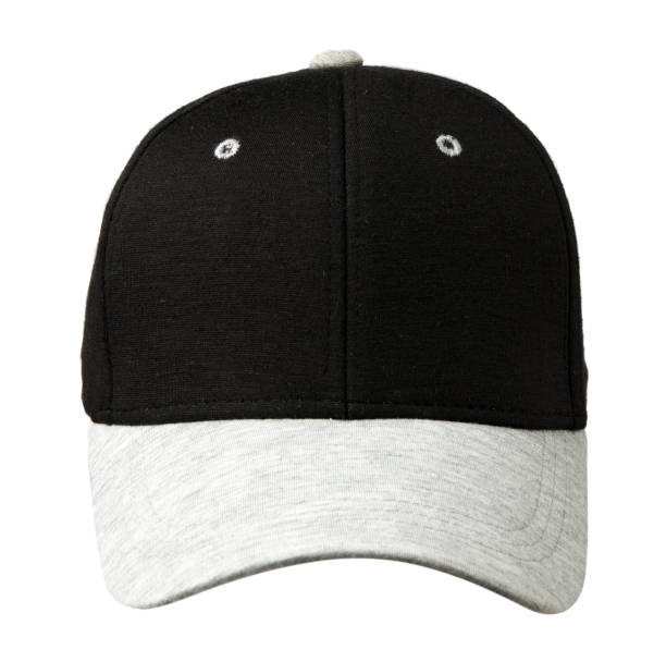 istock sports cap isolated on a white background .cap with a black top and gray visor 671912604