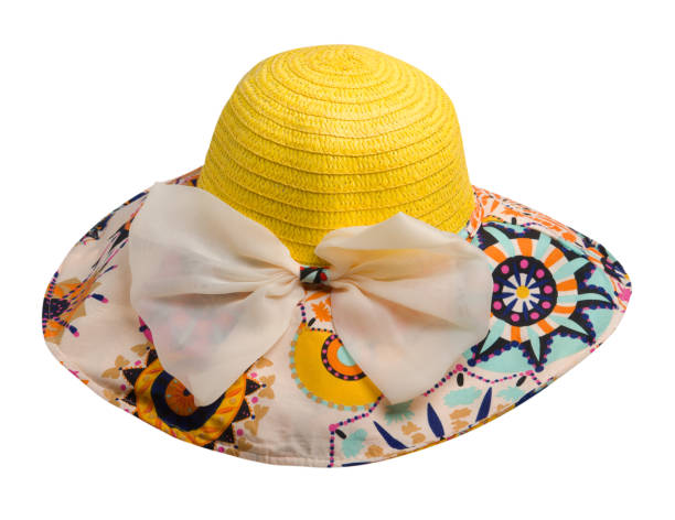 istock woman  hat isolated on white background .Women's beach hat colorful 671912606