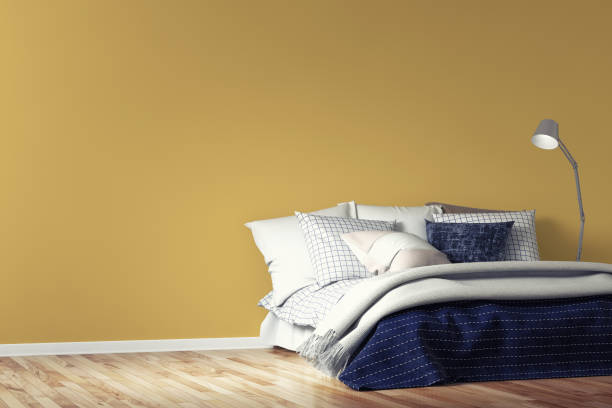 istock Bedroom with decoration and copy space 671916278