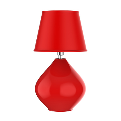 3d rendering table lamp isolated on white