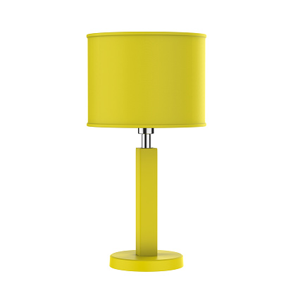 3d rendering table lamp isolated on white