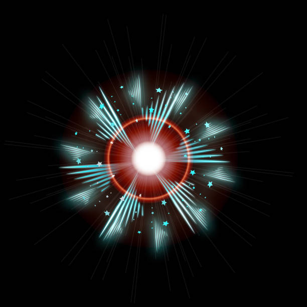 istock Bright Star Burst Light Effect with Glittering, Glowing Sparkles - Nebula Flare and Glare 671919224
